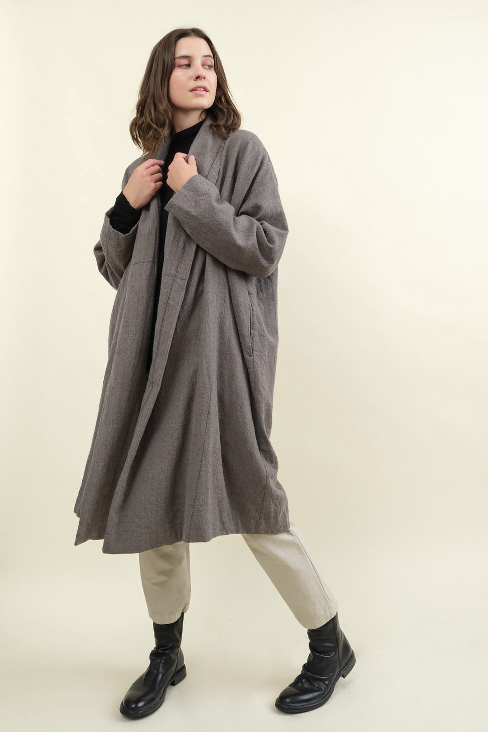 Wool Twill Duster Coat