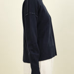 Side of Baby Cashmere Crew in Navy