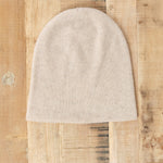 Paychi Guh Designer Brand Cashmere Slouchy Beanie in Oatmeal