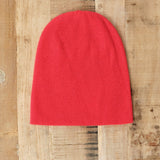 Paychi Guh Designer Brand Cashmere Slouchy Beanie in Vermillion Orange