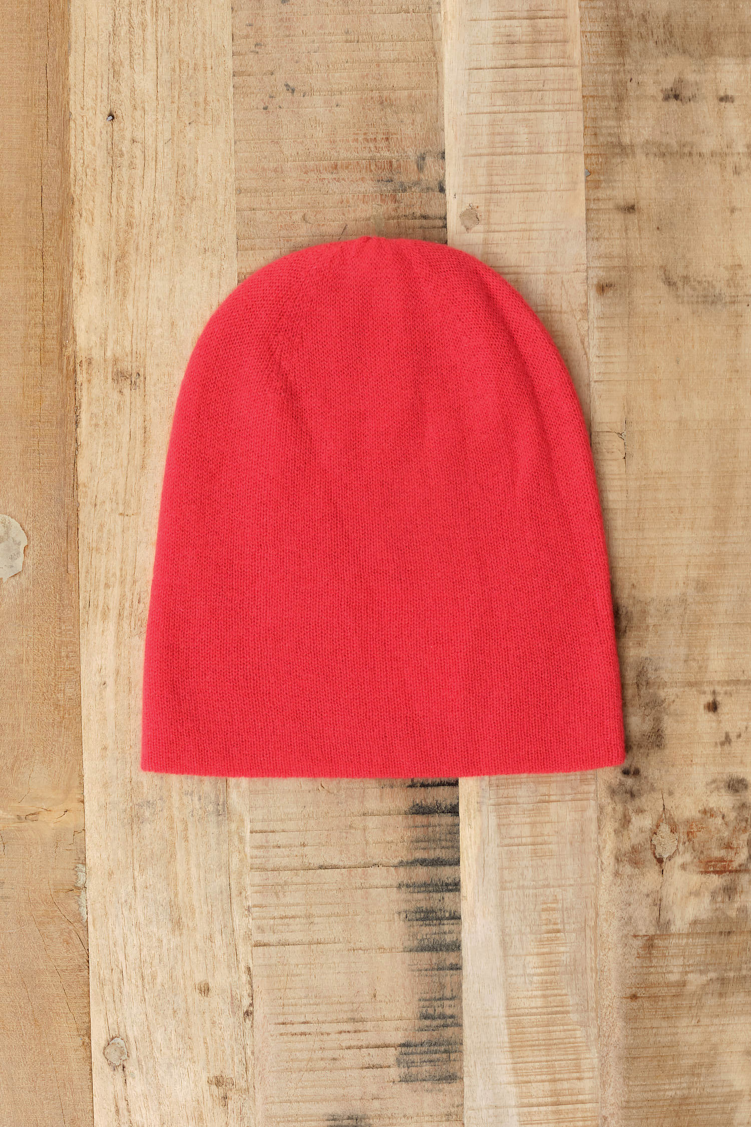 Paychi Guh Designer Brand Cashmere Slouchy Beanie in Vermillion Orange