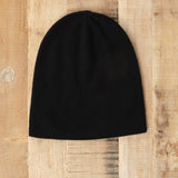 Paychi Guh Designer Brand Cashmere Slouchy Beanie in Black