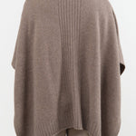 Paychi Guh Apparel Womens Sweaters Collared Wrap Caribou
