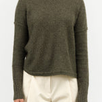 Dreamy Two Tone Pullover by Paychi Guh in Moss