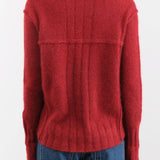 Paychi Guh Apparel Womens Sweaters Dreamy V-Neck Pullover in Garnet