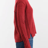 Paychi Guh Apparel Womens Sweaters Dreamy V-Neck Pullover in Garnet