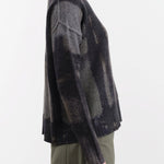 Paychi Guh Apparel Womens Sweaters Painted Plaid Crew