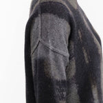 Paychi Guh Apparel Womens Sweaters Painted Plaid Crew