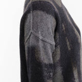 Paychi Guh Apparel Womens Sweaters Painted Plaid Crew