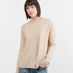 Paychi Guh Apparel Womens Sweaters Panel V-Neck Pullover