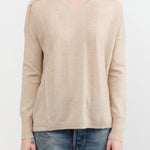 Paychi Guh Apparel Womens Sweaters Panel V-Neck Pullover