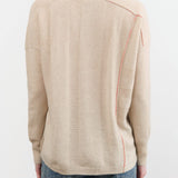 Paychi Guh Apparel Womens Sweaters Panel V-Neck Pullover
