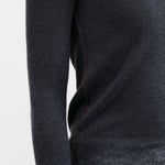 Paychi Guh Apparel Womens Sweaters Reversible Printed Crew Sweater in Off Black
