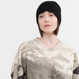 Paychi Guh Accessories Hats Slouchy Beanie in Black Black