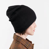 Paychi Guh Accessories Hats Slouchy Beanie in Black Black / One Size