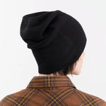 Paychi Guh Accessories Hats Slouchy Beanie in Black Black / One Size