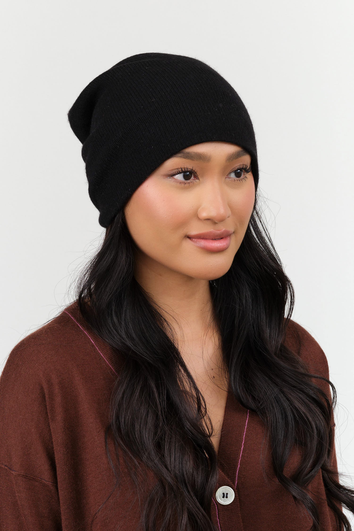 Slouchy Beanie by Paychi Guh in Black