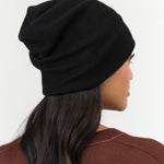 Black Slouchy Beanie by Paychi Guh