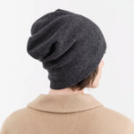 Paychi Guh Accessories Hats Slouchy Beanie in Charcoal Charcoal / One Size