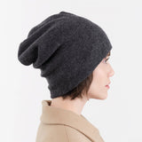 Paychi Guh Accessories Hats Slouchy Beanie in Charcoal Charcoal / One Size