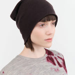 Paychi Guh Accessories Hats Slouchy Beanie in Dark Chocolate Dark Chocolate