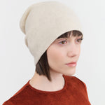 Paychi Guh Accessories Hats Slouchy Beanie in Natural Natural