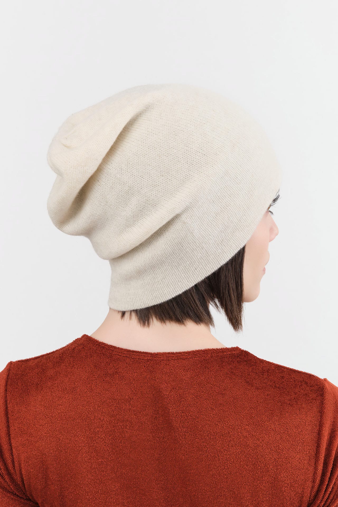 Paychi Guh Accessories Hats Slouchy Beanie in Natural Natural