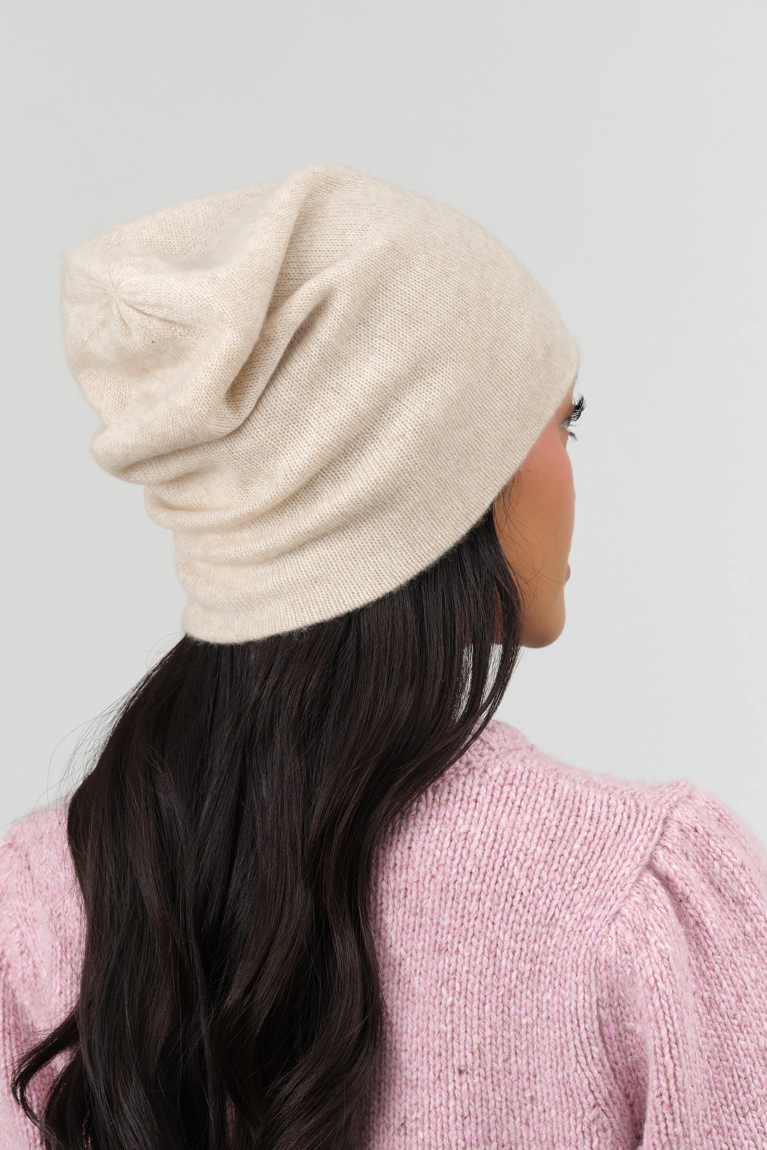 Oatmeal Slouchy Beanie by Paychi Guh