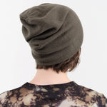 Paychi Guh Accessories Hats Slouchy Beanie in Olive Olive / One Size