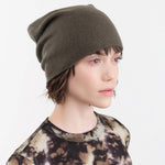 Paychi Guh Accessories Hats Slouchy Beanie in Olive Olive / One Size