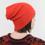 Paychi Guh Accessories Hats Slouchy Beanie in Rococco Red Rococco Red