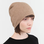 Paychi Guh Accessories Hats Slouchy Beanie in Toast Toast