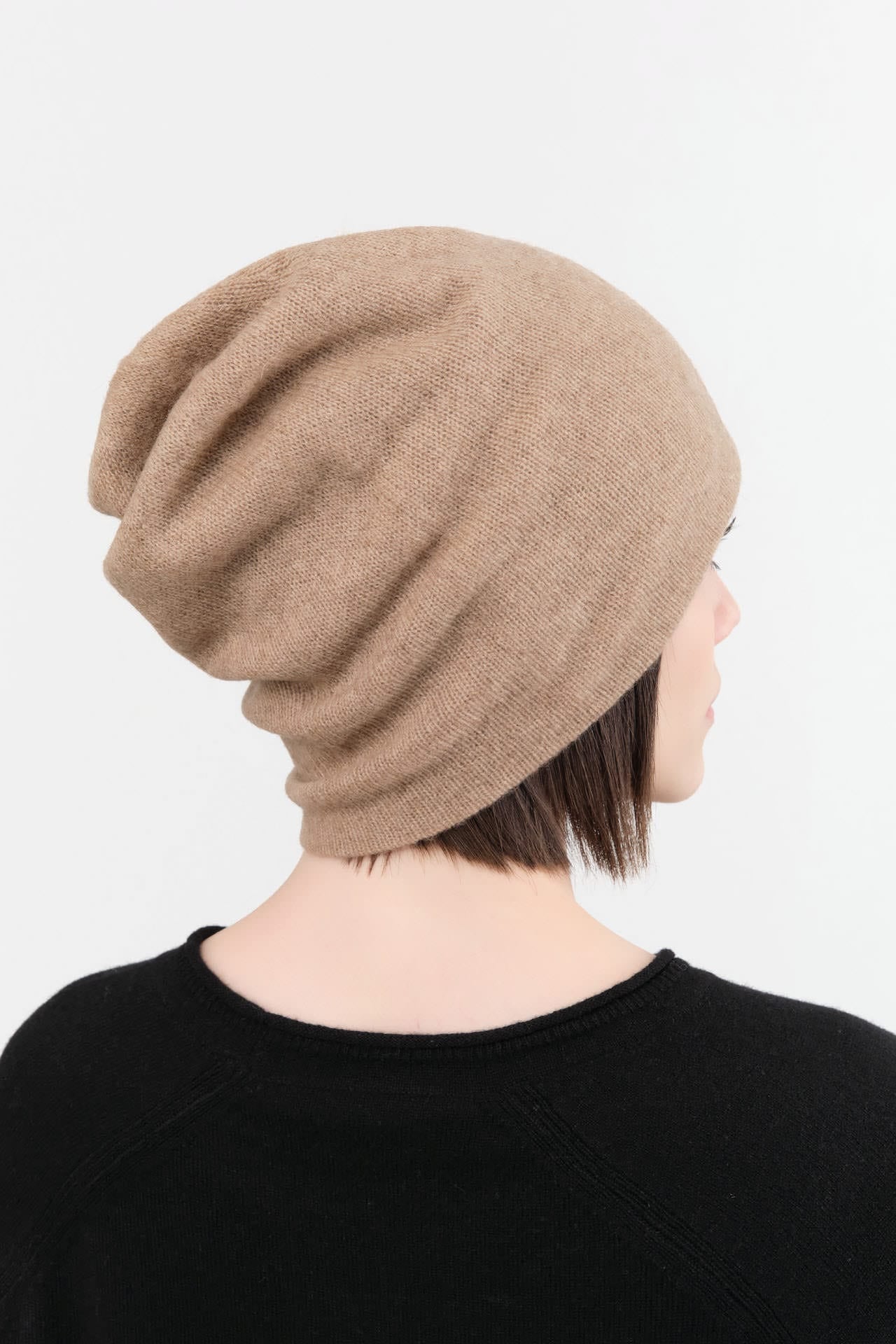 Paychi Guh Accessories Hats Slouchy Beanie in Toast Toast