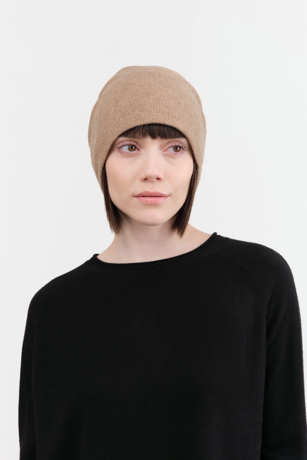 Paychi Guh Accessories Hats Slouchy Beanie in Toast Toast