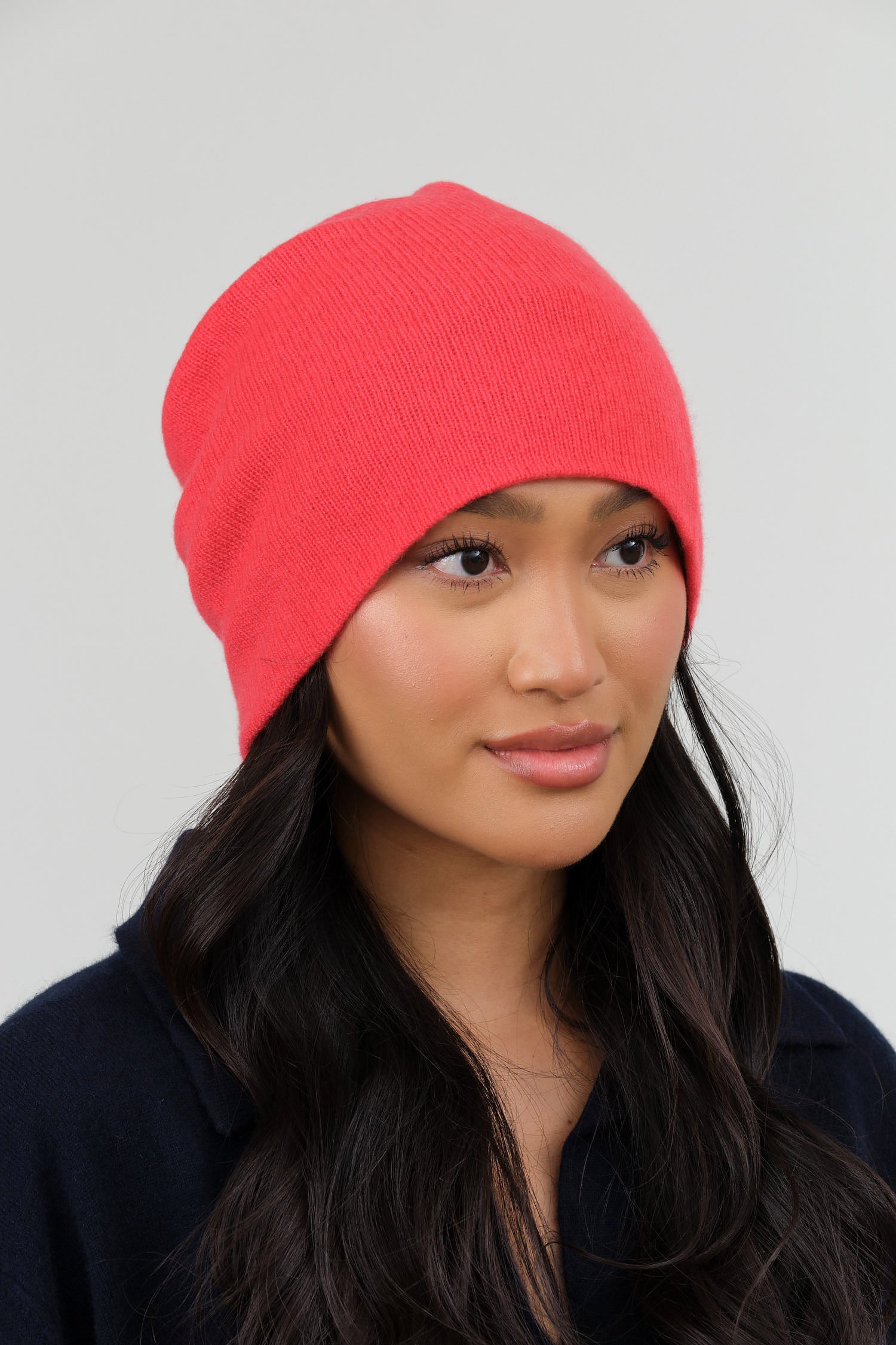 Slouchy Beanie by Paychi Guh in Vermillion