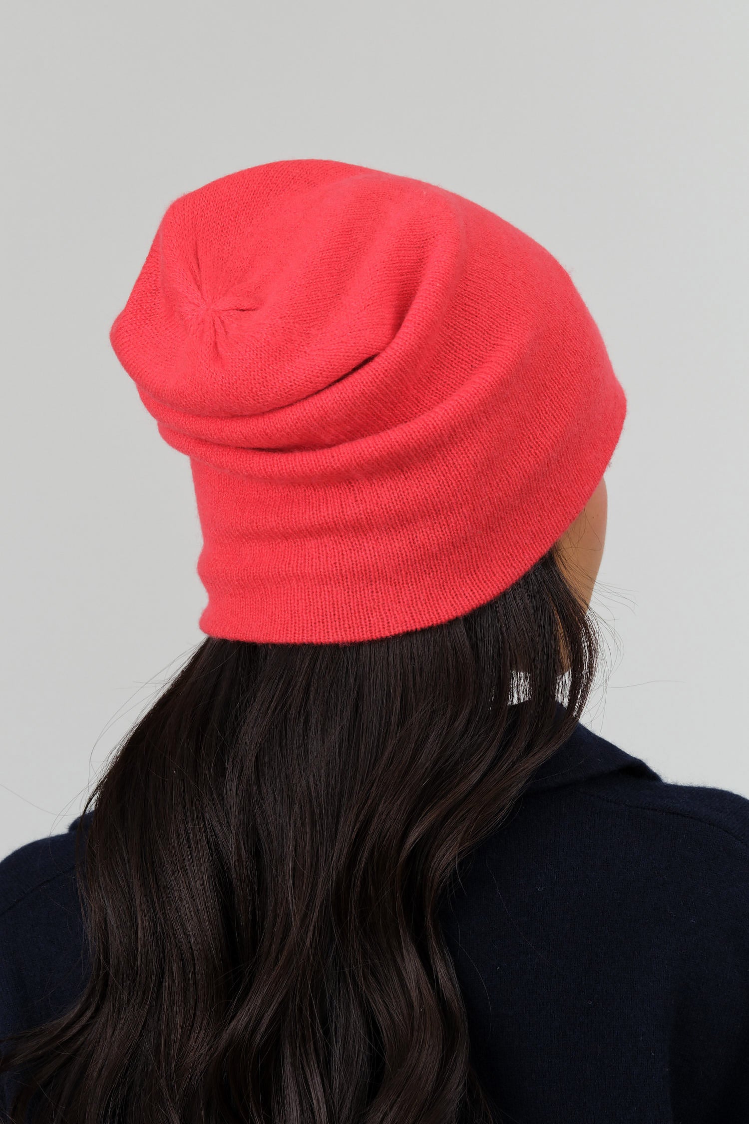 Vermillion Slouchy Beanie by Paychi Guh