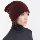 Paychi Guh Accessories Hats Slouchy Beanie in Wine Wine / One Size