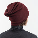 Paychi Guh Accessories Hats Slouchy Beanie in Wine Wine / One Size
