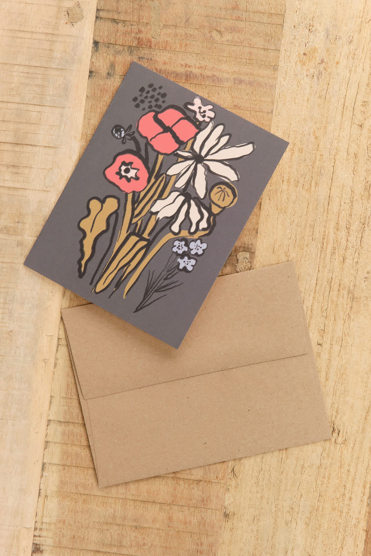 People Ive Loved Craft Stationery Flowers For A Grey Day Card