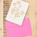 Gold Flowers Card by People Ive Loved