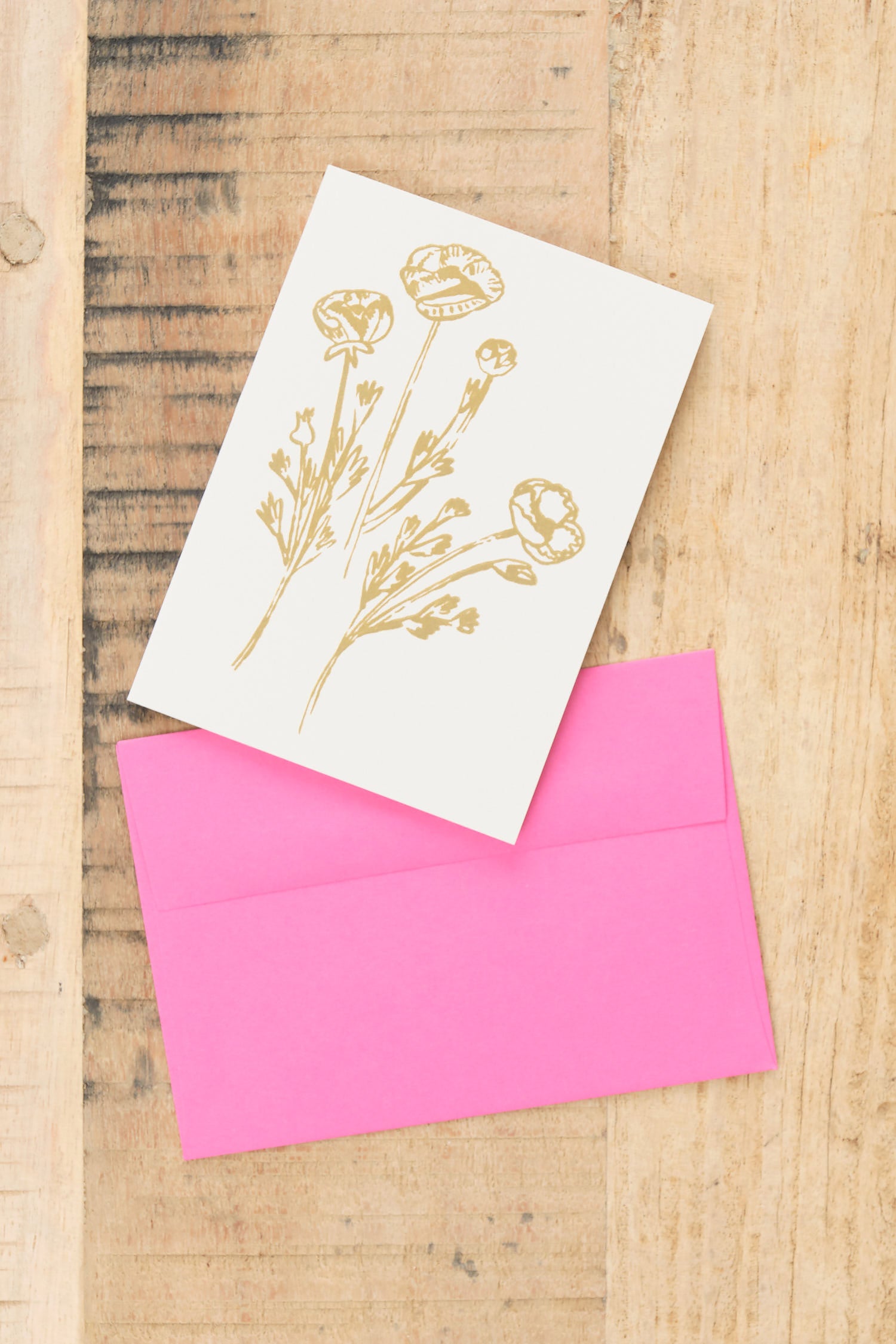 Gold Flowers Card by People Ive Loved