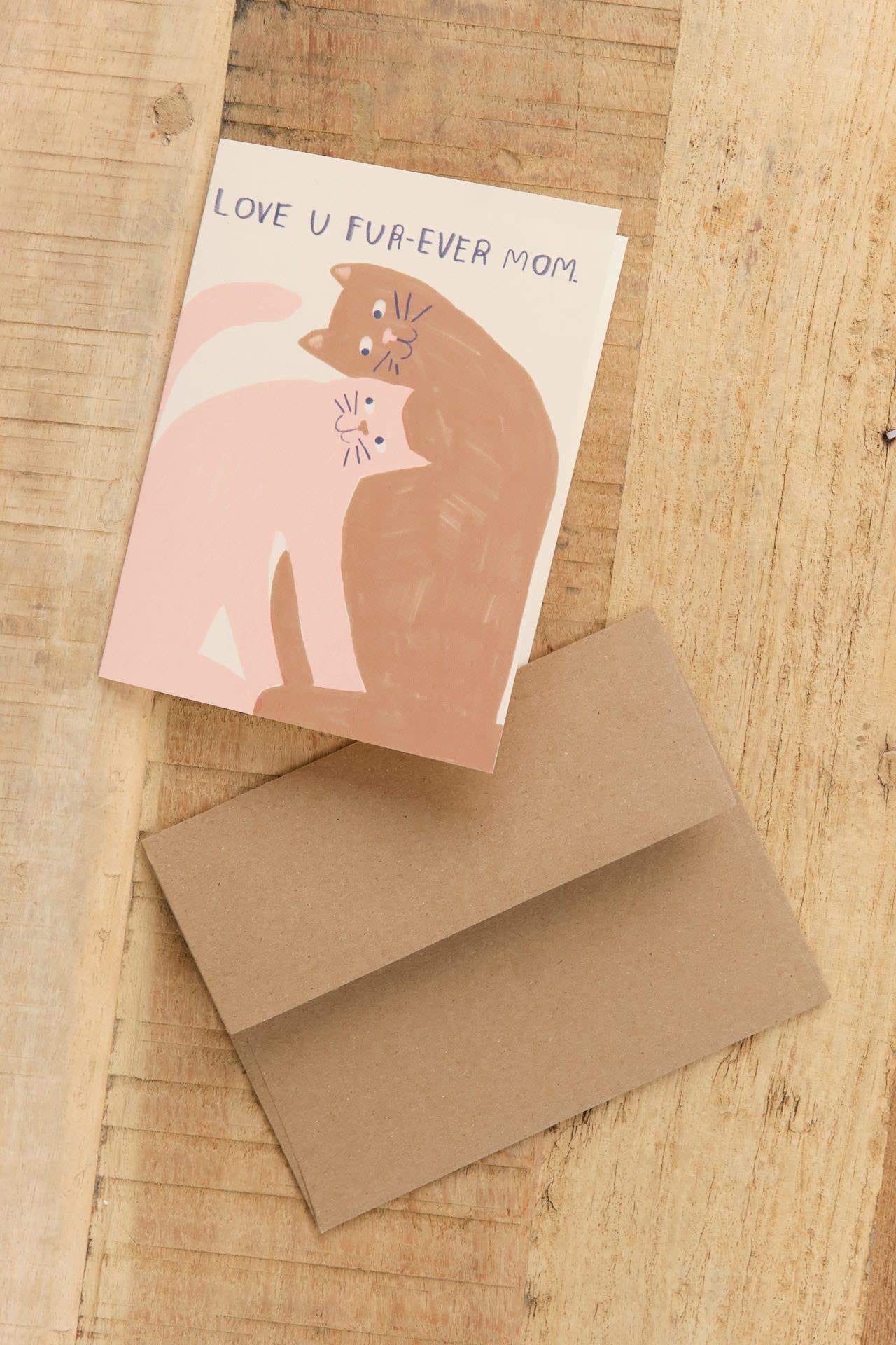People Ive Loved Craft Stationery Love You FUR-ever Mom Card