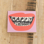 People Ive Loved Craft Stationery Mauve Birthday Lips Card