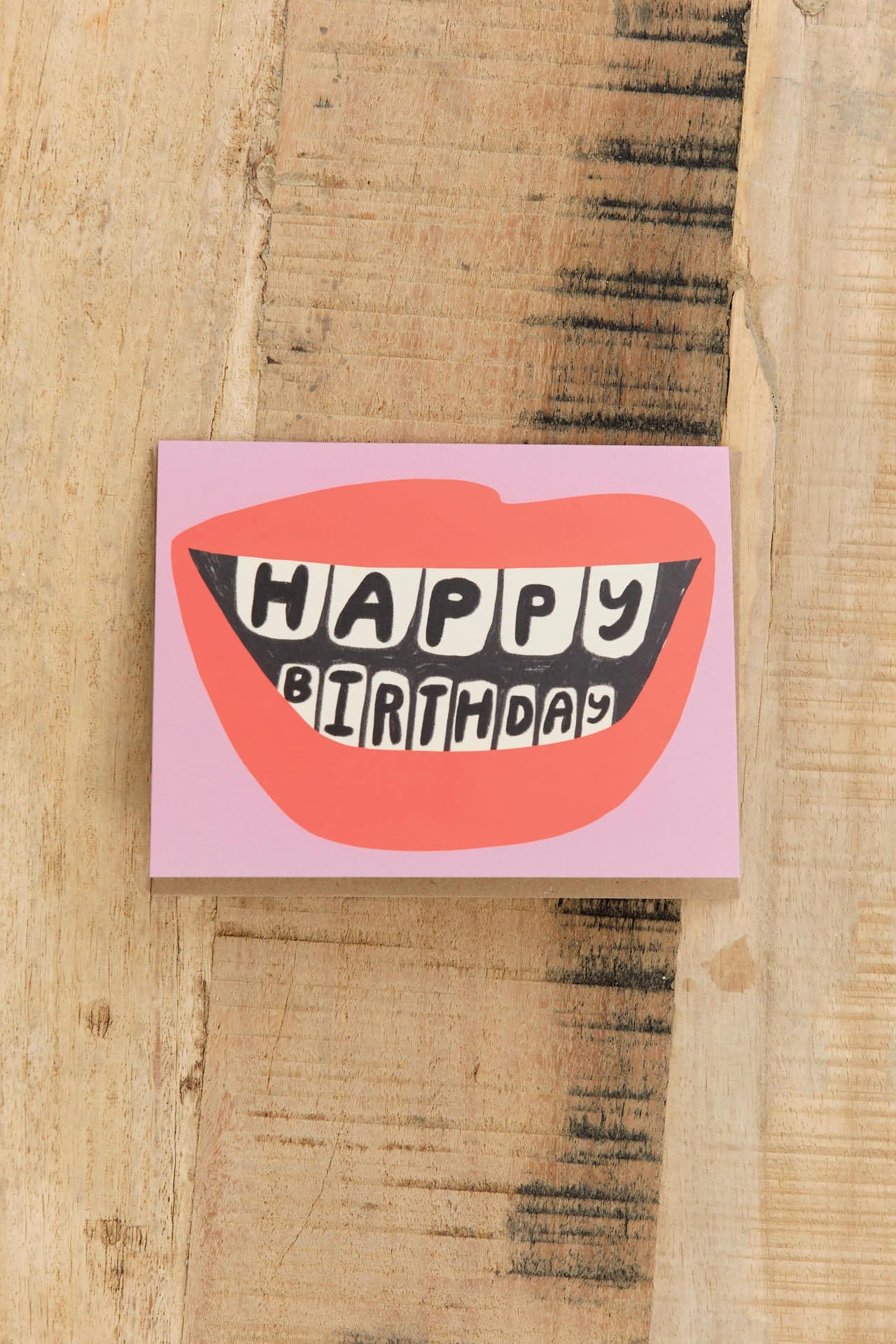 People Ive Loved Craft Stationery Mauve Birthday Lips Card