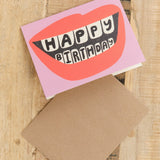 People Ive Loved Craft Stationery Mauve Birthday Lips Card