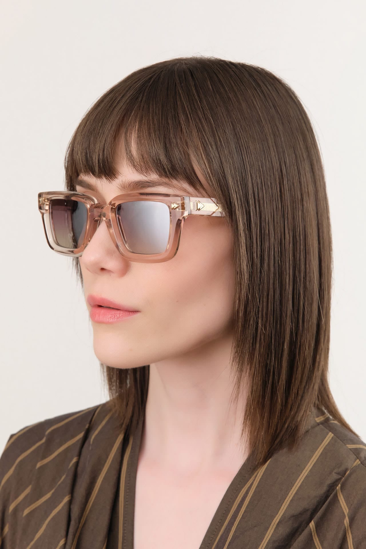Press Eyewear Accessories Sunglasses Electric Sunglasses in Nude/Gold Nude/Gold