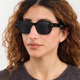 Press Eyewear Accessories Sunglasses The Face Sunglasses in Black Tortoise Black Tortoise