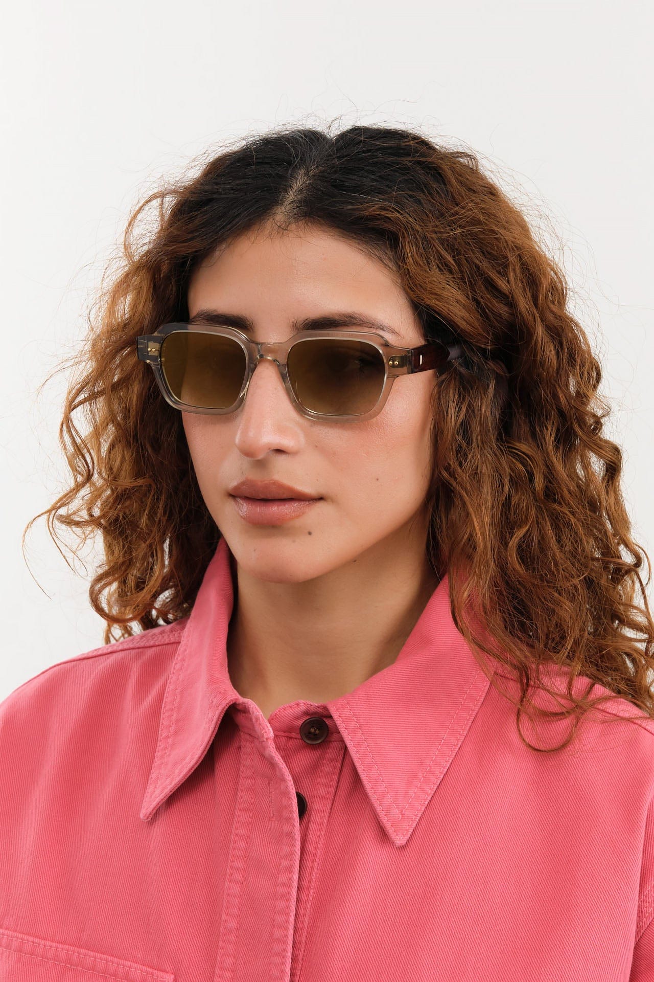 Press Eyewear Accessories Sunglasses The Face Sunglasses in Champagne Demi Champagne Demi