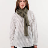 1615 Slim Sim Cashmere Vintage Finish Scarf in Olivo