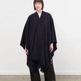Private 0204 Accessories Scarves 1810 Pucho Cashmere Vintage Finish Scarf in Navy Navy